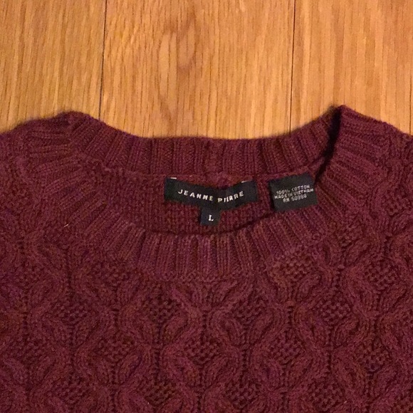 Jeanne Pierre burgundy sweater, large, worn once. - Picture 5 of 7